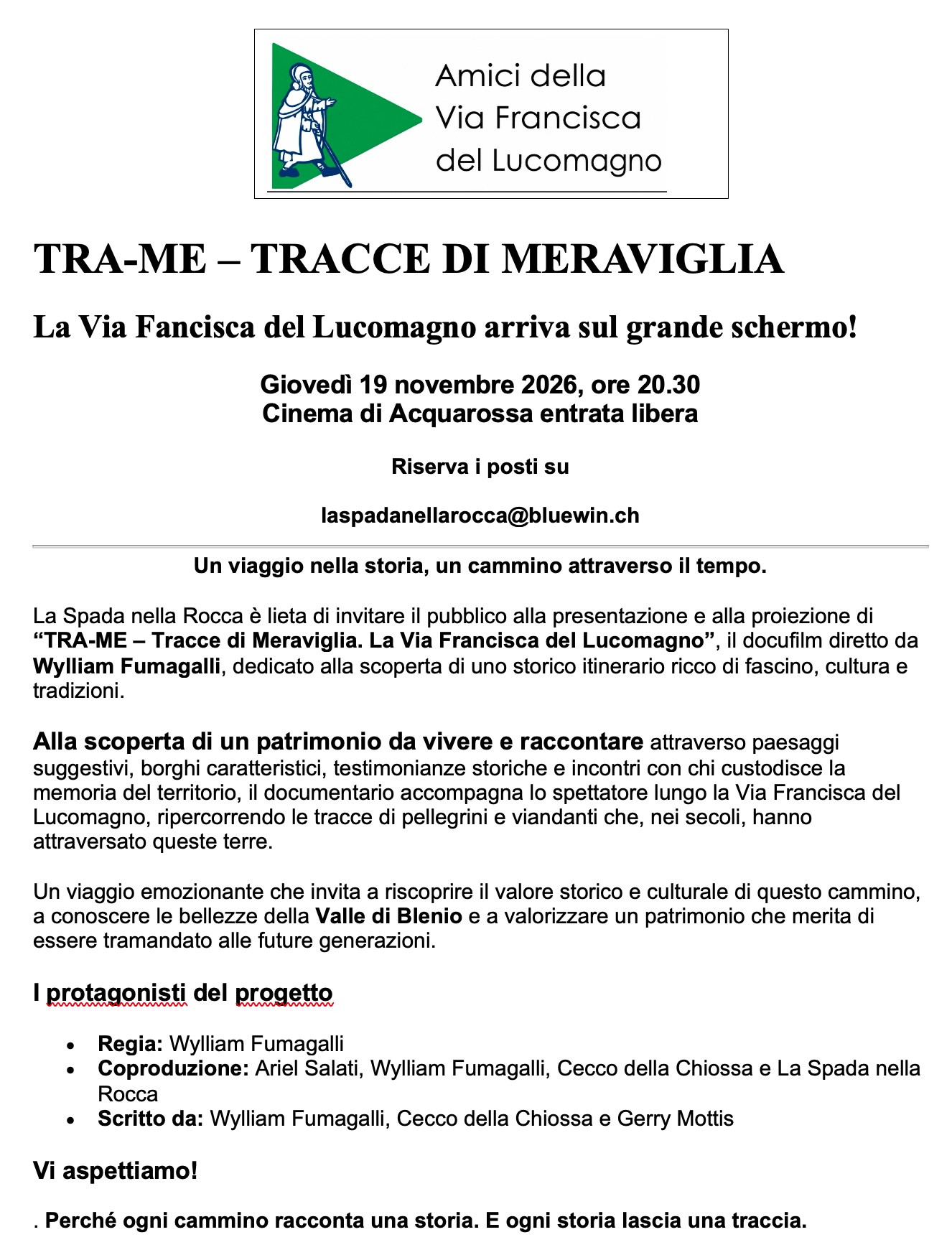 Locandina TRA-ME